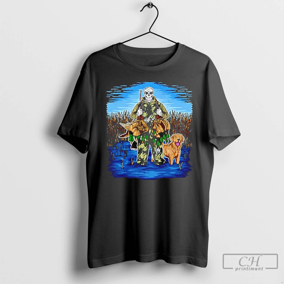 Classic Skeleton Duck Huntin Yellow Lab T-Shirts, Hoodie, Sweatshirt | InkRitualCo.com