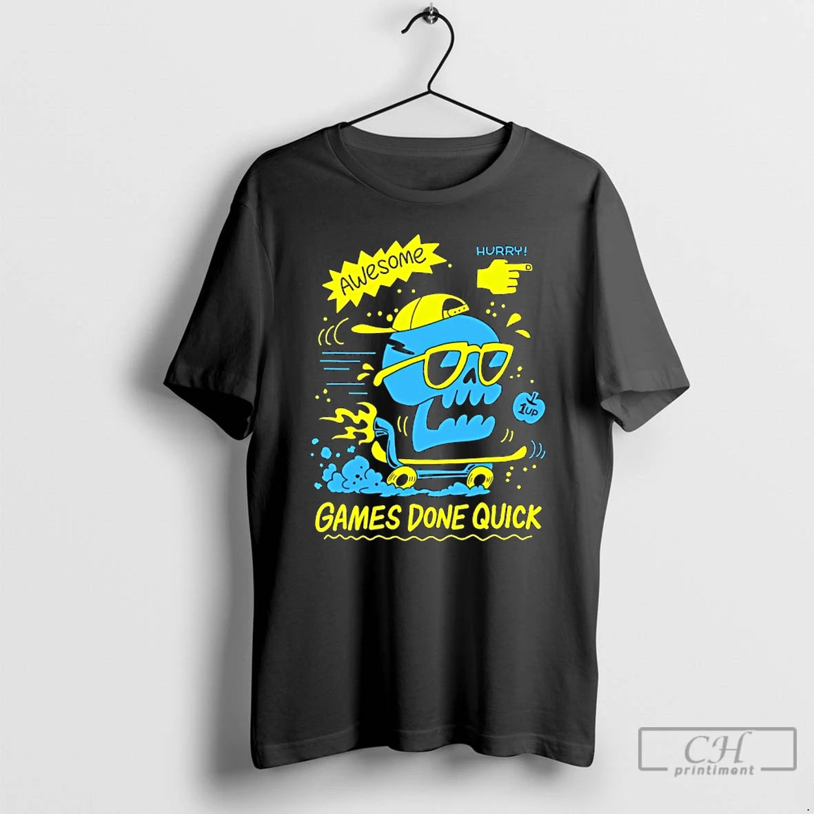 Classic Skull Awesome Hurry Games Done Quick T-Shirts, Hoodie, Sweatshirt | InkRitualCo.com