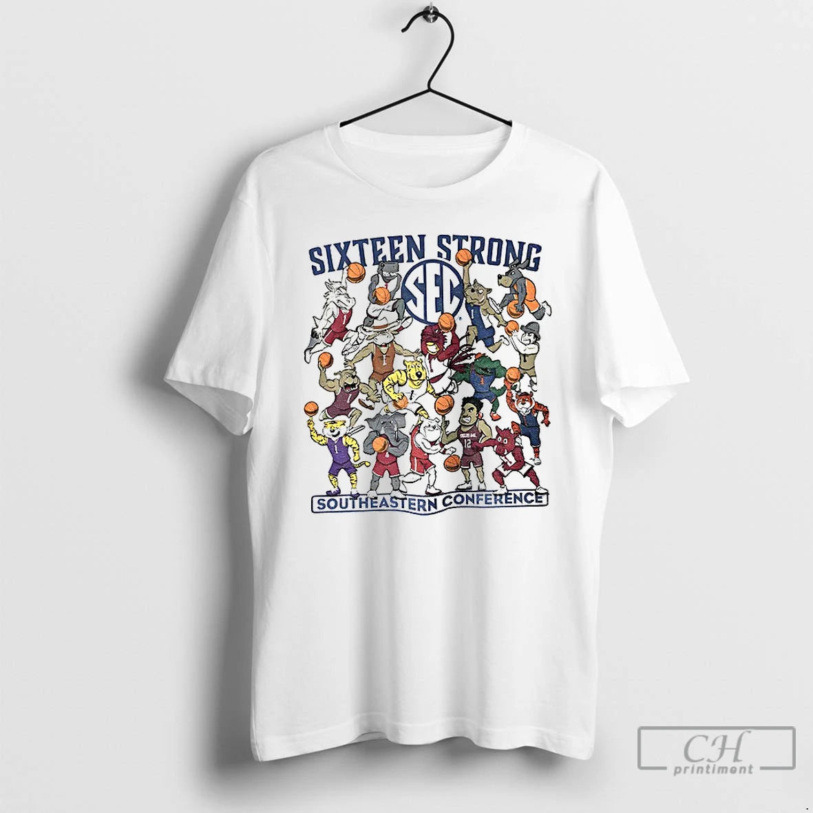 Classic Southeastern Conference Sixteen Strong Basketball Sec Mascots T-Shirts, Hoodie, Sweatshirt | InkRitualCo.com