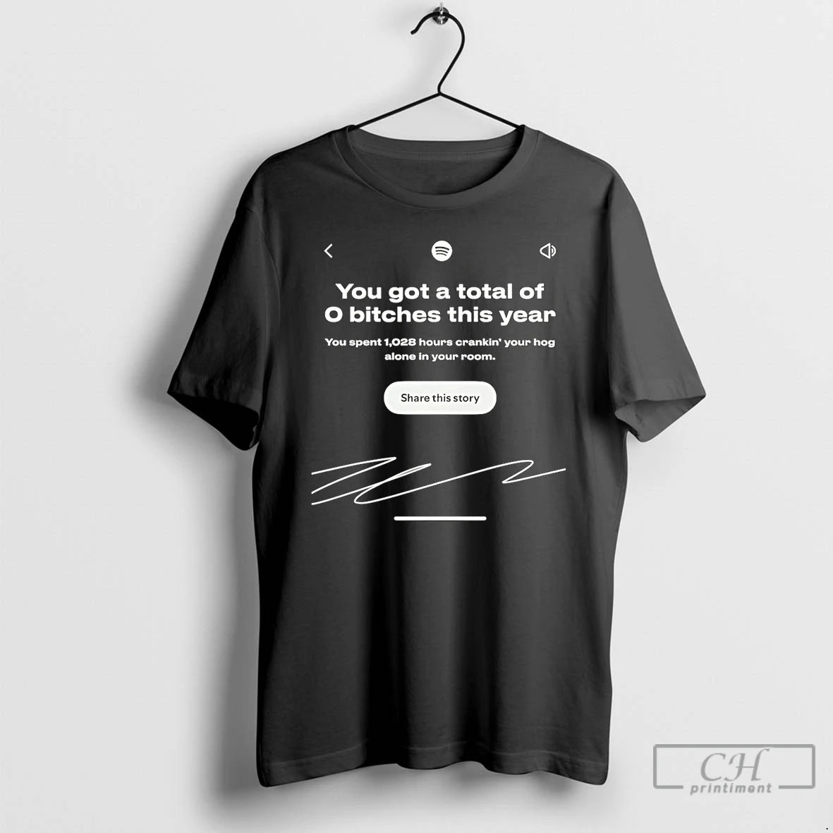 Classic Spotify You Got A Total Of 0 Bitches This Year Christmas T Shirts Sweater Hoodie, Sweatshirt | InkRitualCo.com