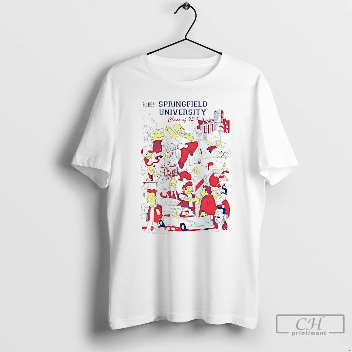 Classic Springfield University Class Of 93 Comic T-Shirts, Hoodie, Sweatshirt | InkRitualCo.com