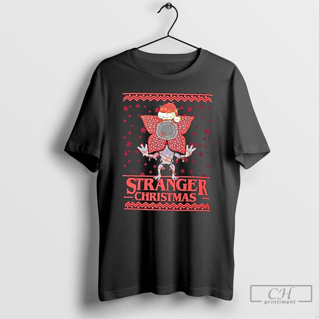 Classic Stranger Christmas Demogorgon Holiday Parody T-Shirts, Hoodie, Sweatshirt | InkRitualCo.com
