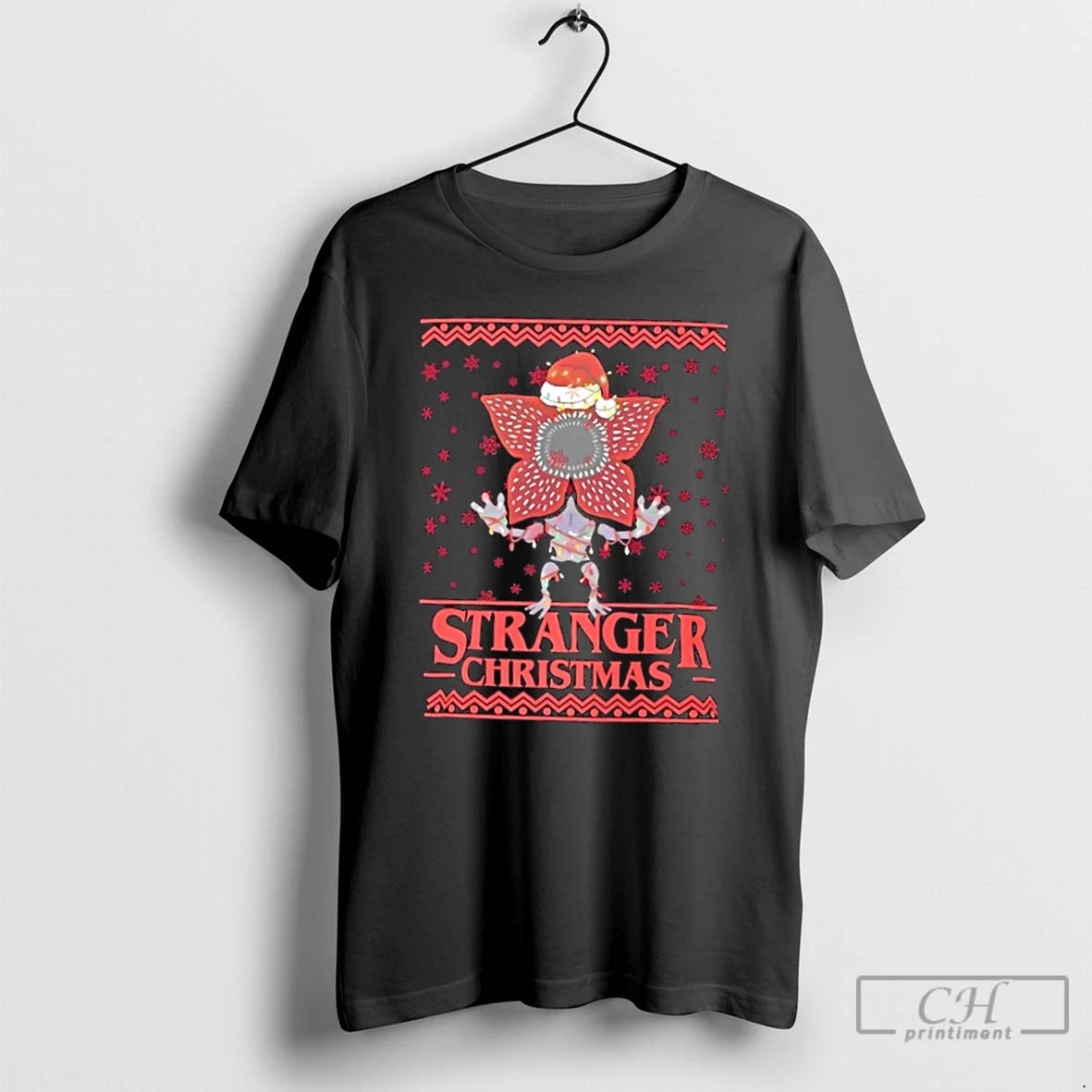 Classic Stranger Christmas Demogorgon Holiday Parody T-Shirts, Hoodie, Sweatshirt | InkRitualCo.com