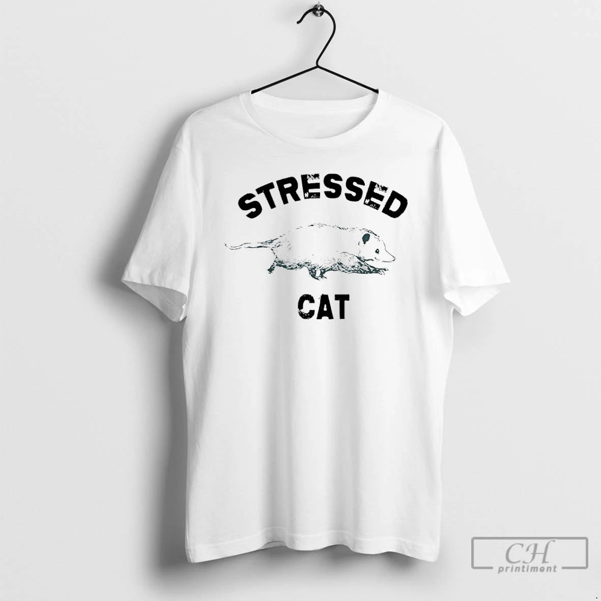 Classic Stressed Cat Opossum Meme T-Shirts, Hoodie, Sweatshirt | InkRitualCo.com
