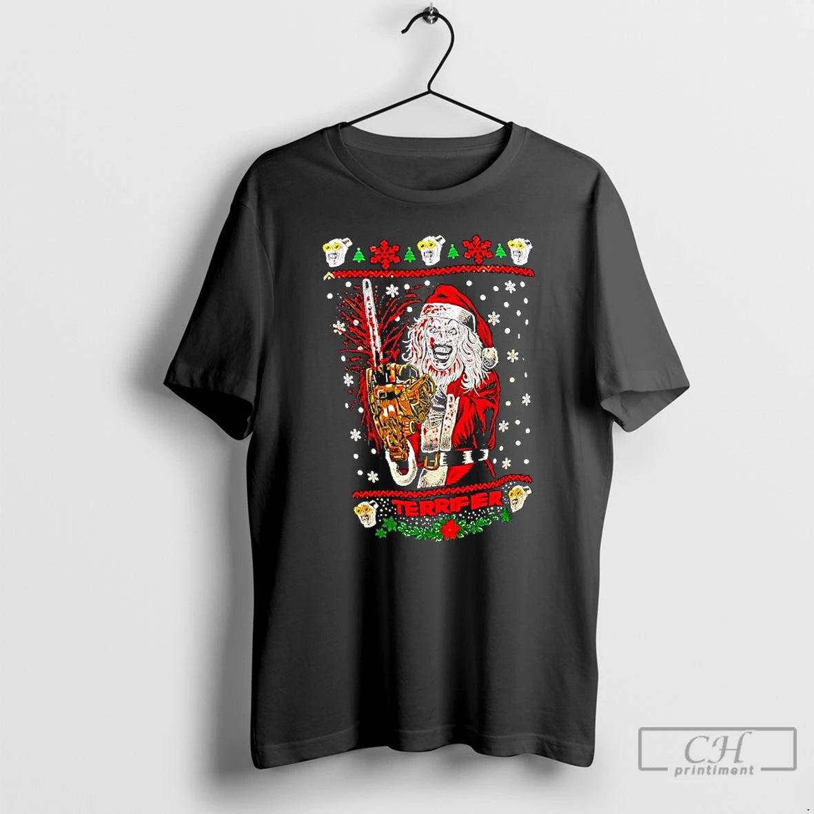 Classic Terrifier Christmas Santa Graphic T-Shirts, Hoodie, Sweatshirt | InkRitualCo.com