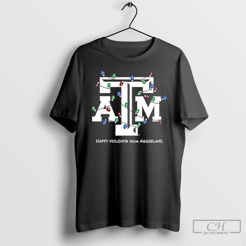 Classic Texas Am Happy Holidays From Aggieland Christmas 2025 T-Shirts, Hoodie, Sweatshirt | InkRitualCo.com