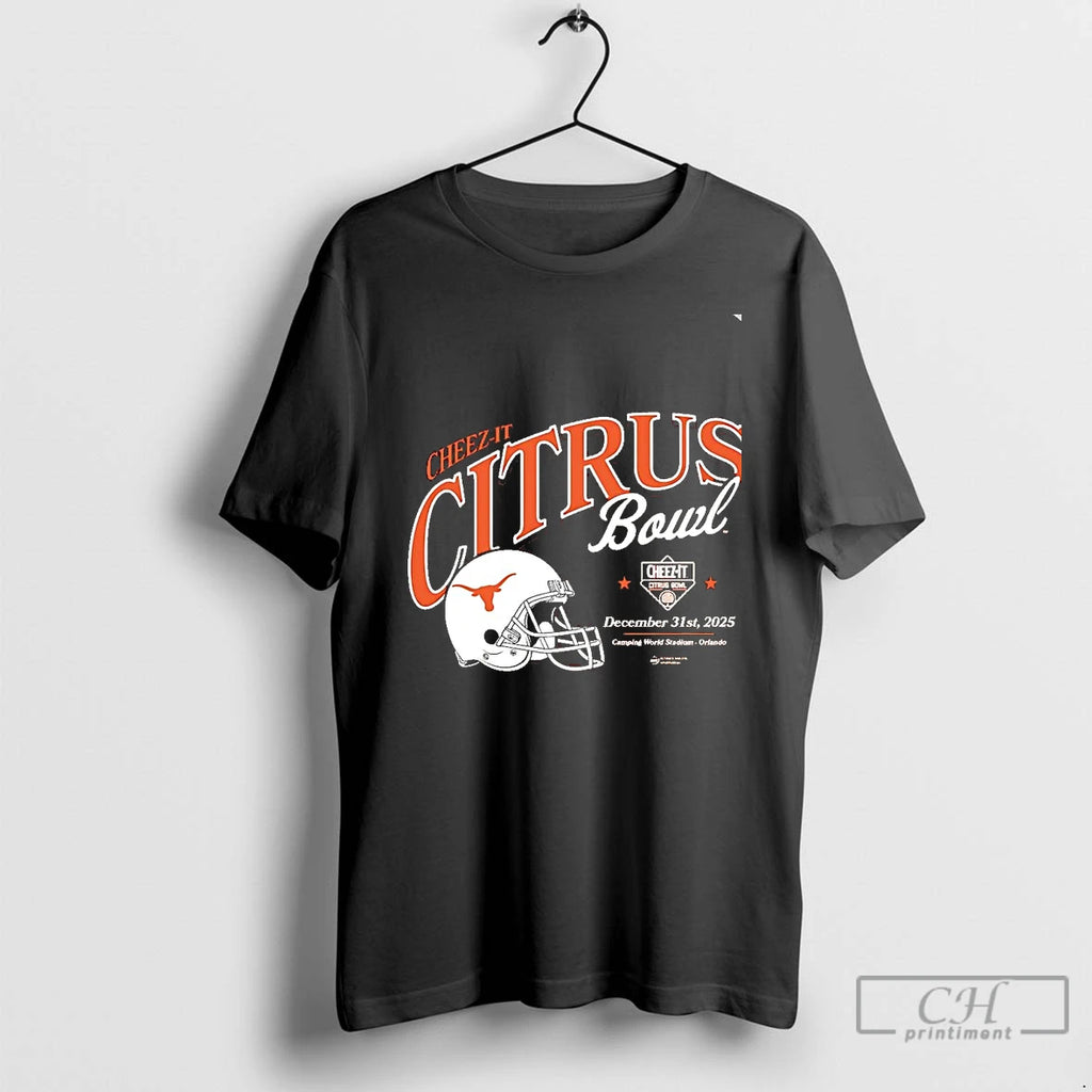 Classic Texas Longhorns 2025 Cheez It Citrus Bowl Helmet Chriast T-Shirts, Hoodie, Sweatshirt | InkRitualCo.com