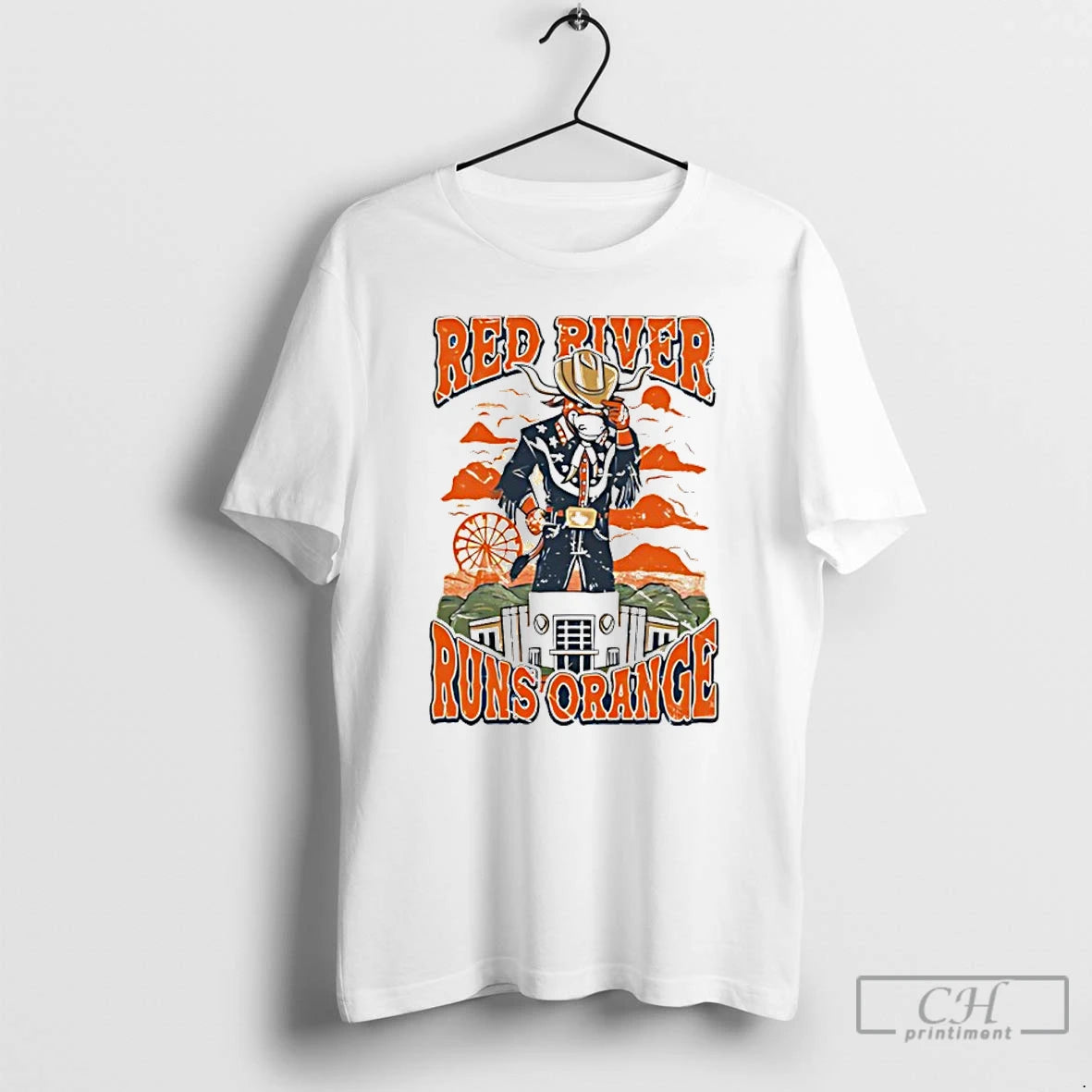 Classic Texas Longhorns Red River Runs Orange Mascot T Shirts Hoodie, Sweatshirt | InkRitualCo.com