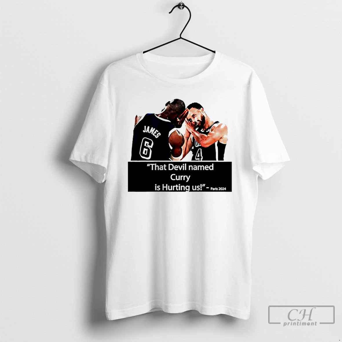 Classic That Devil Named Curry Is Hurting Us Paris 2024 James And Curry T Shirts Hoodie, Sweatshirt | InkRitualCo.com