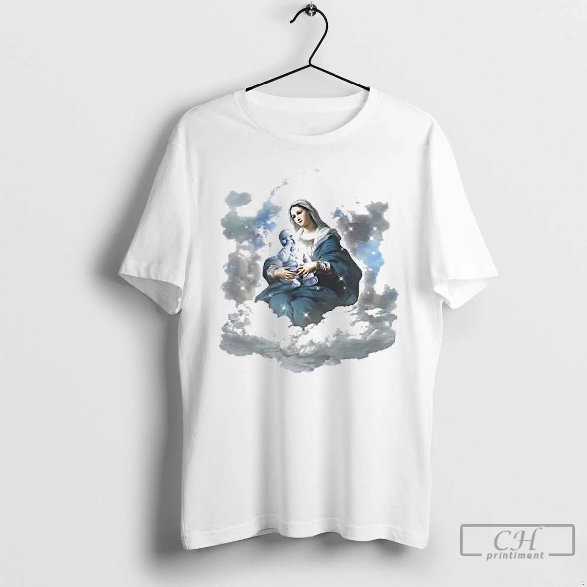 Classic The Blessed Virgin Mary Holding Ai Baby T-Shirts, Hoodie, Sweatshirt | InkRitualCo.com