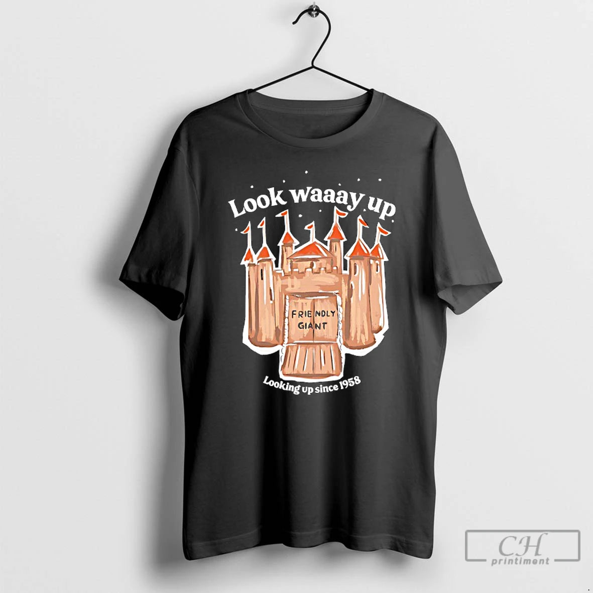 Classic The Friendly Giant Look Waaay Up Looking Up Since 1958 Graphic T Shirts Sweater Hoodie, Sweatshirt | InkRitualCo.com