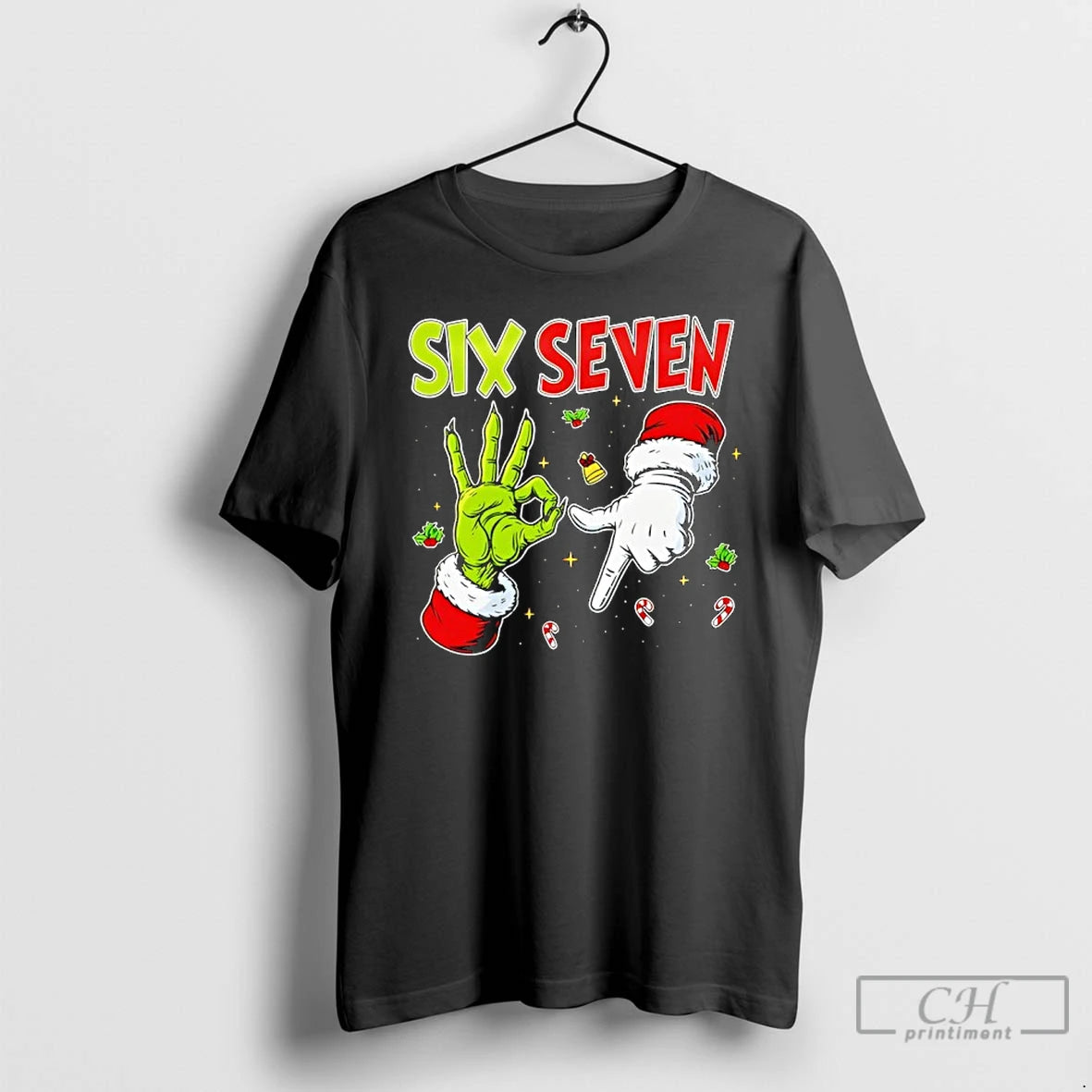 Classic The Grinch And Santa Hands Six Seven Christmas T Shirts Hoodie, Sweatshirt | InkRitualCo.com