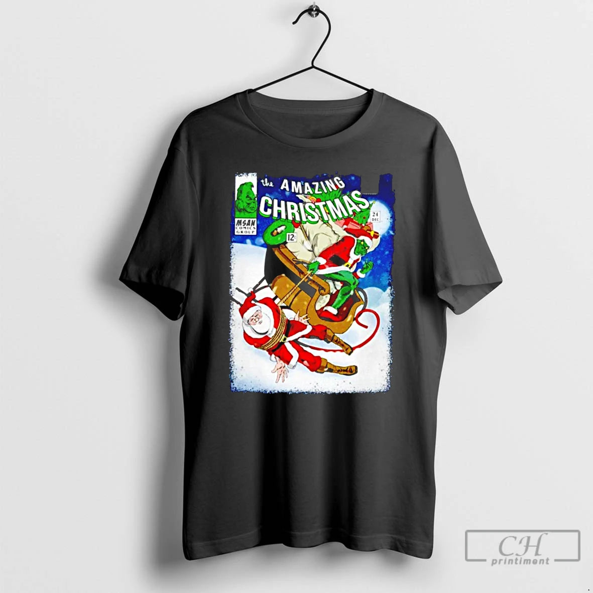 Classic The Grinch And Santa Claus The Amazing Christmas Comic T Shirts Hoodie, Sweatshirt | InkRitualCo.com