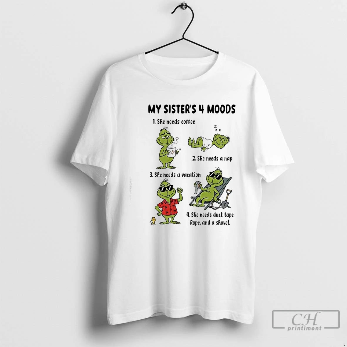 Classic The Grinch Needs Coffee A Nap Vacation Duct Tape Rope And A Shovel T-Shirts, Hoodie, Sweatshirt | InkRitualCo.com