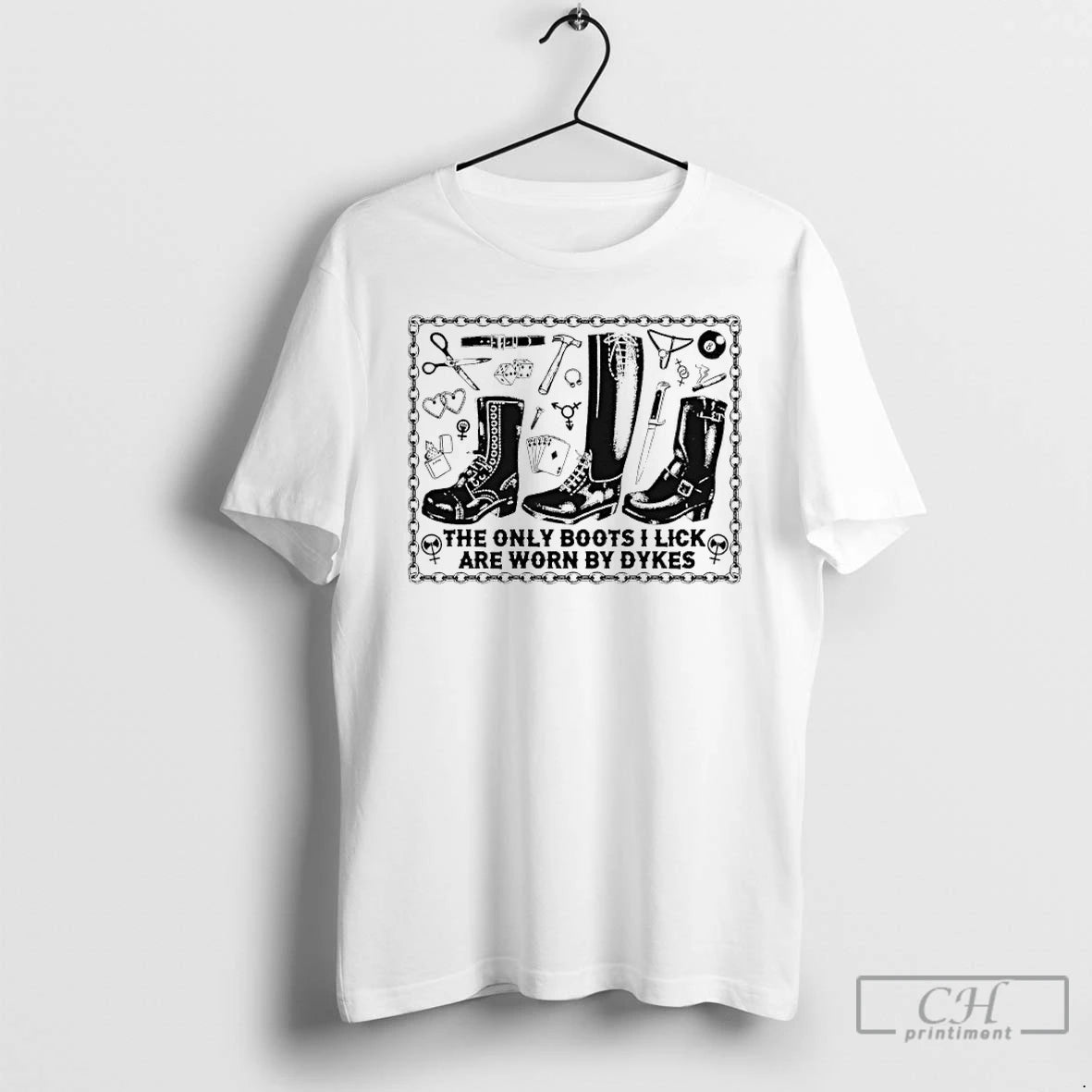 Classic The Only Boots I Lick Are Worn By Dykes T-Shirts, Hoodie, Sweatshirt | InkRitualCo.com