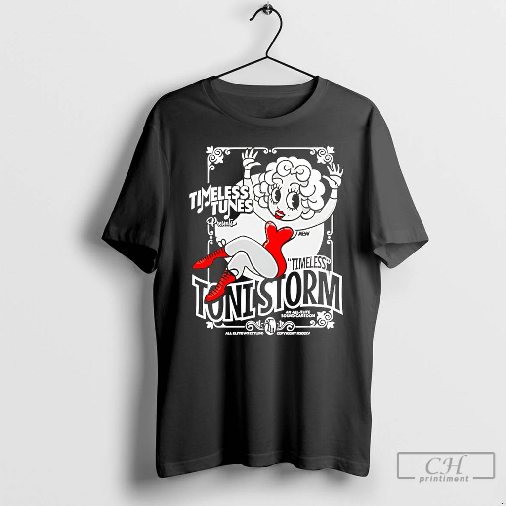 Classic Toni Storm Timeless Tunes Aew Cartoon T Shirts Hoodie, Sweatshirt | InkRitualCo.com