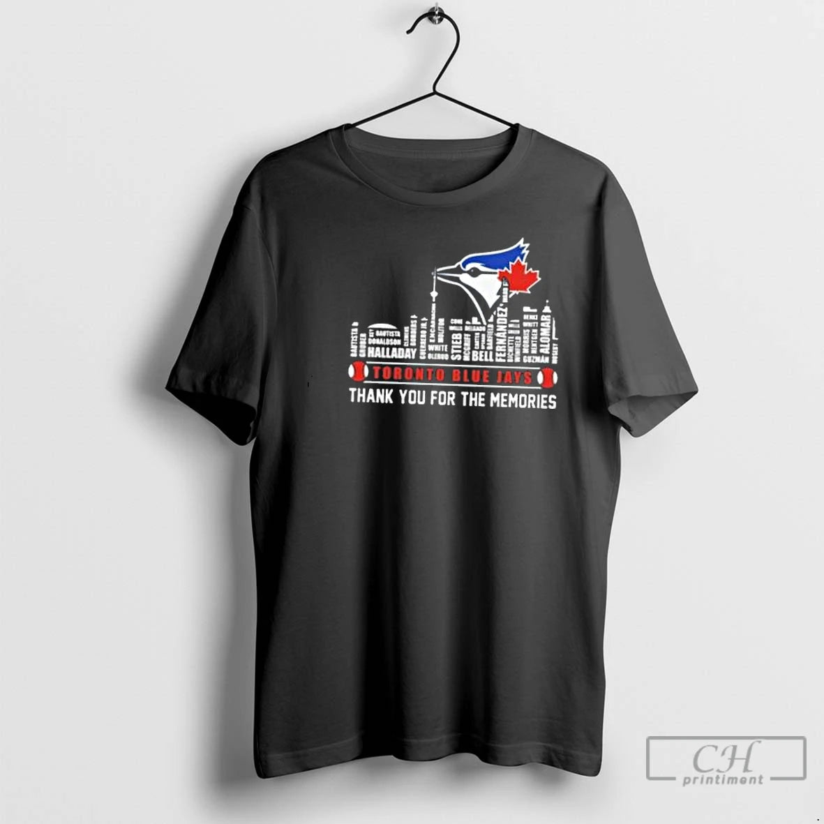 Classic Toronto Blue Jays Skyline Names Thank You For The Memories 2025 T Shirts Hoodie, Sweatshirt | InkRitualCo.com