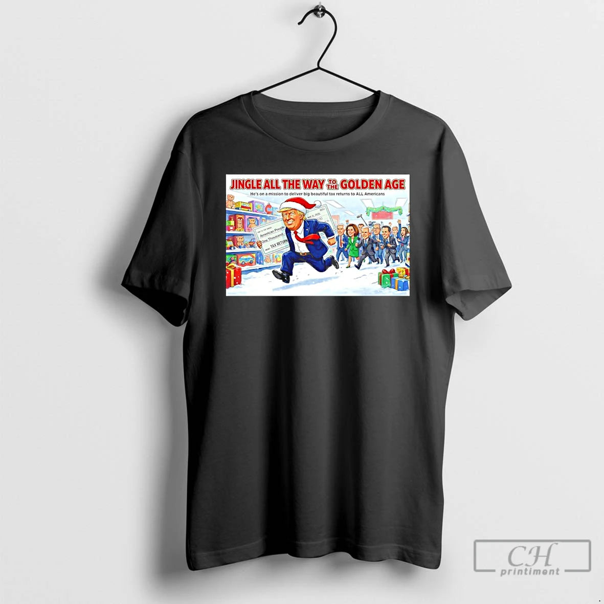 Classic Trump Santa Jingle All The Way To The Golden Age T-Shirts, Hoodie, Sweatshirt | InkRitualCo.com