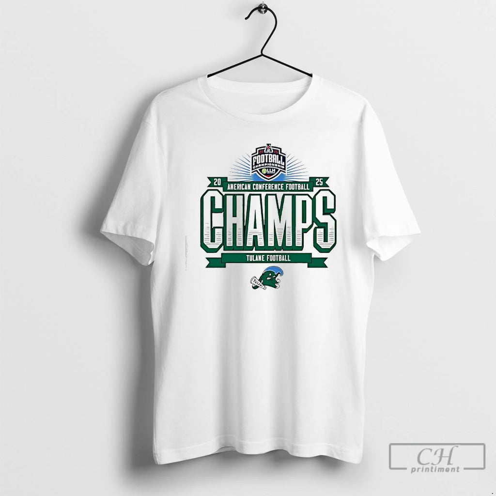 Classic Tulane Football 2025 Amercan Conference Champs Logo T-Shirts, Hoodie, Sweatshirt | InkRitualCo.com