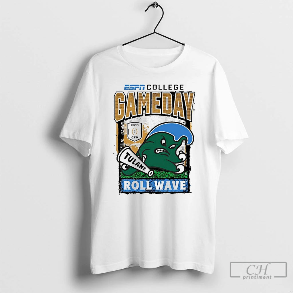 Classic Tulane Green Wave Cfp 25 2026 Roll Wave Gameday Mascot T-Shirts, Hoodie, Sweatshirt | InkRitualCo.com