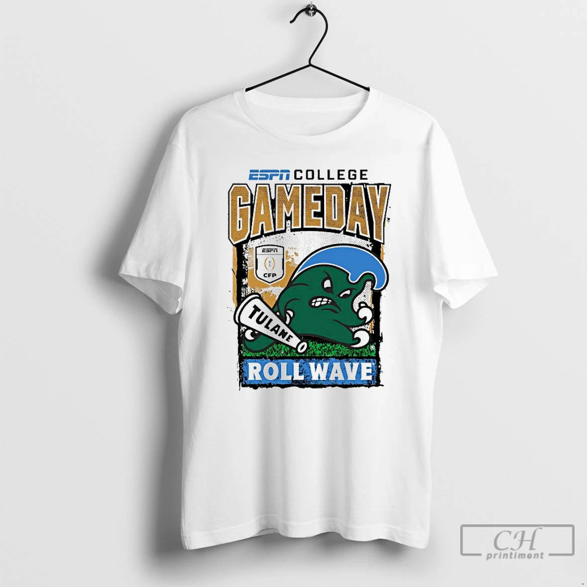 Classic Tulane Green Wave Cfp 25 2026 Roll Wave Gameday Mascot T-Shirts, Hoodie, Sweatshirt | InkRitualCo.com