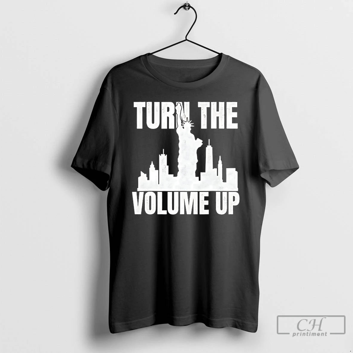 Classic Turn The Volume Up Donald Trump Ny Skyline T-Shirts, Hoodie, Sweatshirt | InkRitualCo.com