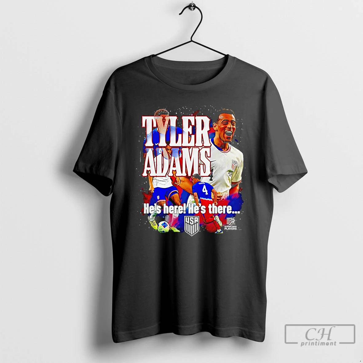 Classic Tyler Adams Warning Usmnt Hes Here Hes There Player Collage T Shirts Hoodie, Sweatshirt | InkRitualCo.com