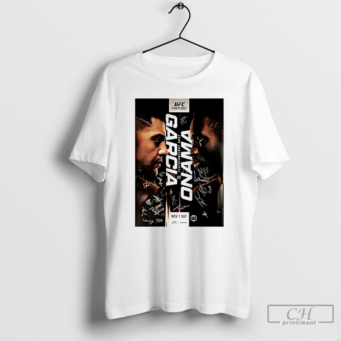 Classic Ufc Fight Night Garcia Vs Onama Autographed Event T-Shirts, Hoodie, Sweatshirt | InkRitualCo.com