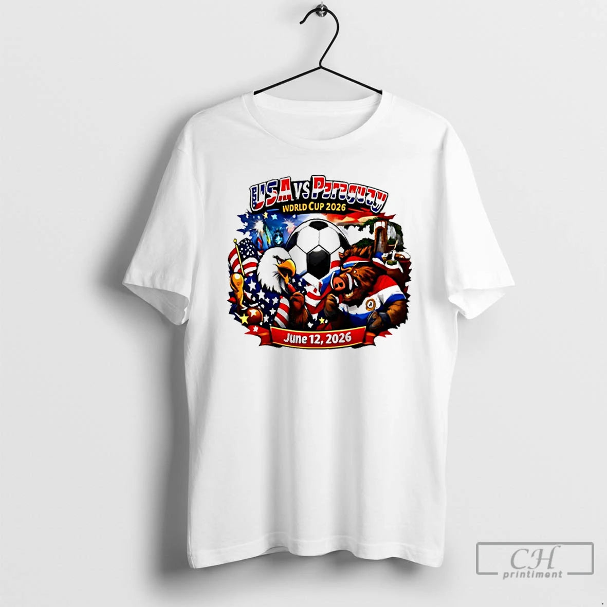 Classic Usa Vs Paraguay 2026 World Cup Mascot T-Shirts, Hoodie, Sweatshirt | InkRitualCo.com