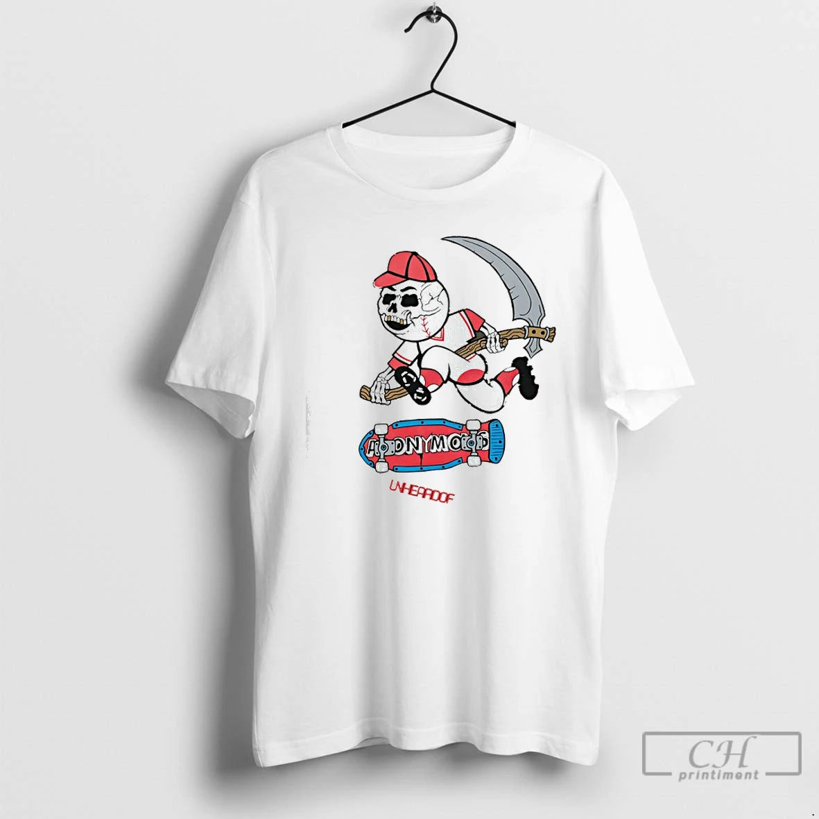 Classic Unheardof Reaper Skater Baseball Graphic T-Shirts, Hoodie, Sweatshirt | InkRitualCo.com