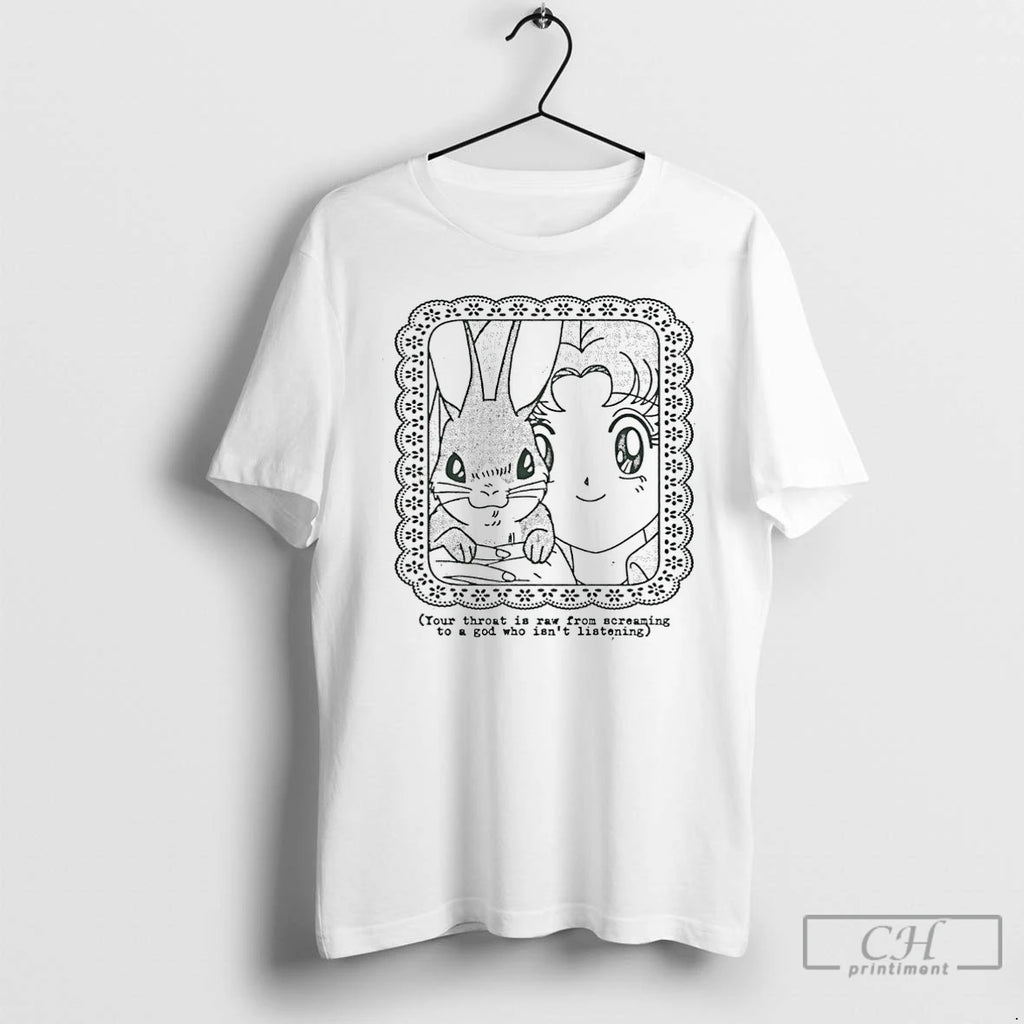 Classic Usagi Tsukino And Bunny Your Throat Is Raw From Screaming To A God Who T-Shirts, Hoodie, Sweatshirt | InkRitualCo.com
