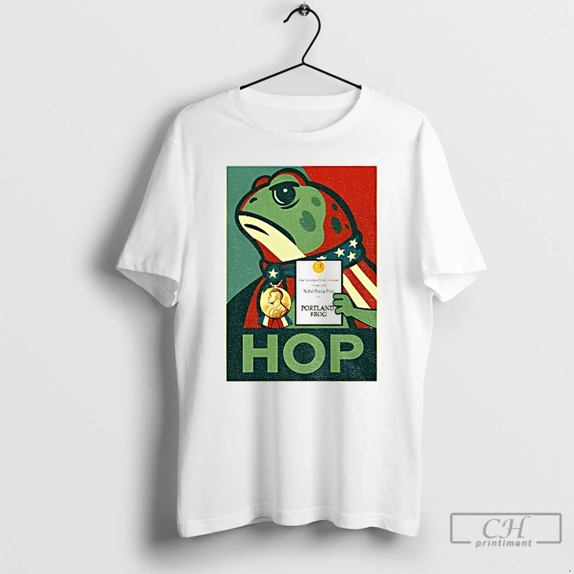 Classic Viral Portland Frog Meme Nobel Peace Prize Funny Political T Shirts Hoodie, Sweatshirt | InkRitualCo.com