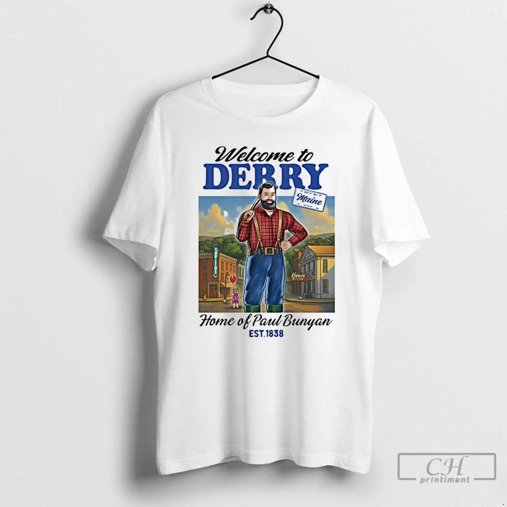 Classic Welcome To Derry Home Of Paul Bunyan Est 1838 T-Shirts, Hoodie, Sweatshirt | InkRitualCo.com