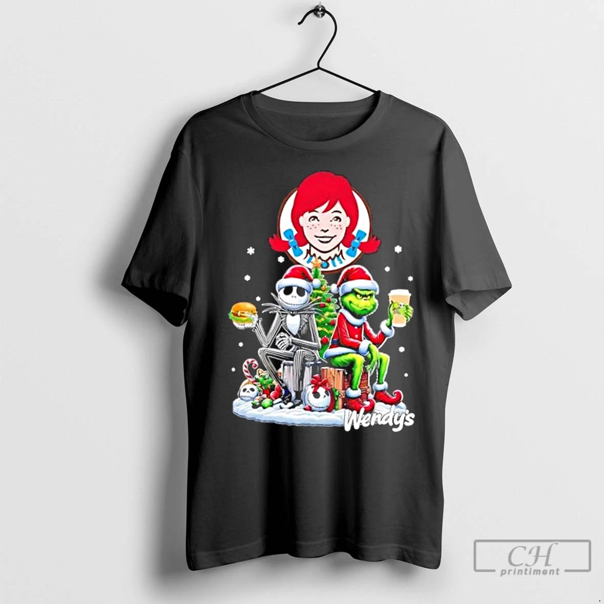 Classic Wendys X Grinch And Jack Skellington Unwilling Friends Merry Christmas T-Shirts, Hoodie, Sweatshirt | InkRitualCo.com