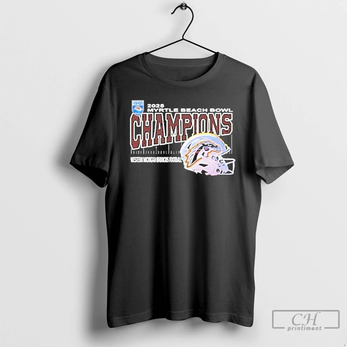 Classic Western Michigan Broncos 2025 Myrtle Beach Bowl Champions Helmet T-Shirts, Hoodie, Sweatshirt | InkRitualCo.com