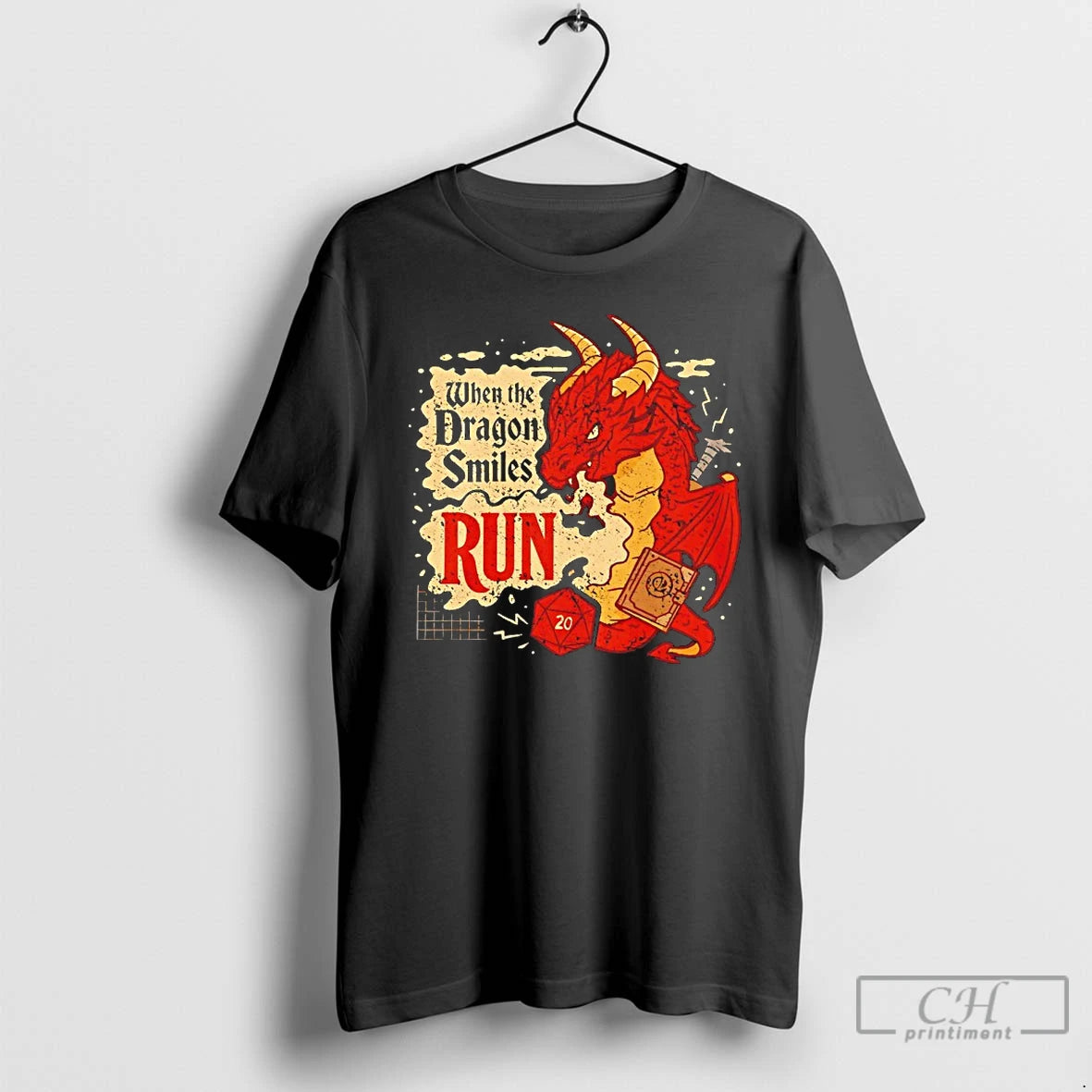 Classic When The Dragon Smiles Run D20 T-Shirts, Hoodie, Sweatshirt | InkRitualCo.com