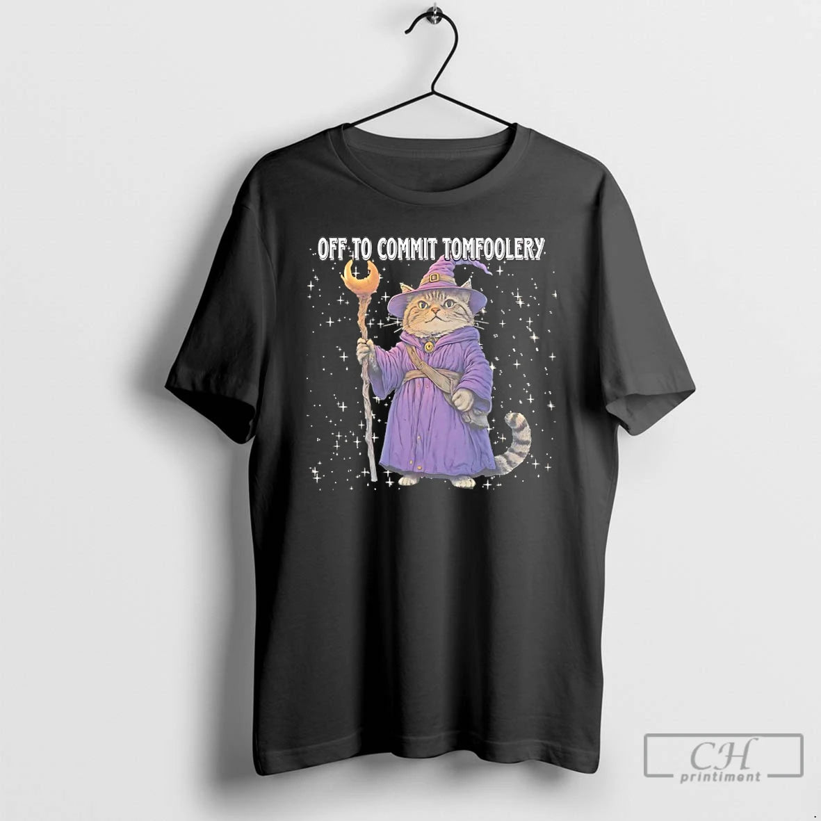 Classic Wizard Cat Off To Commit Tomfoolery T Shirts Hoodie, Sweatshirt | InkRitualCo.com