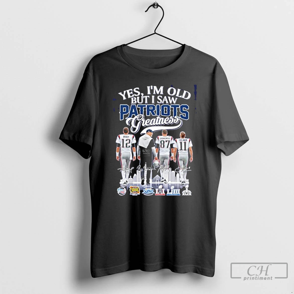 Classic Yes Im Old But I Saw Patriots Greatness Brady Gronkowski Edelman Signature T Shirts Hoodie, Sweatshirt