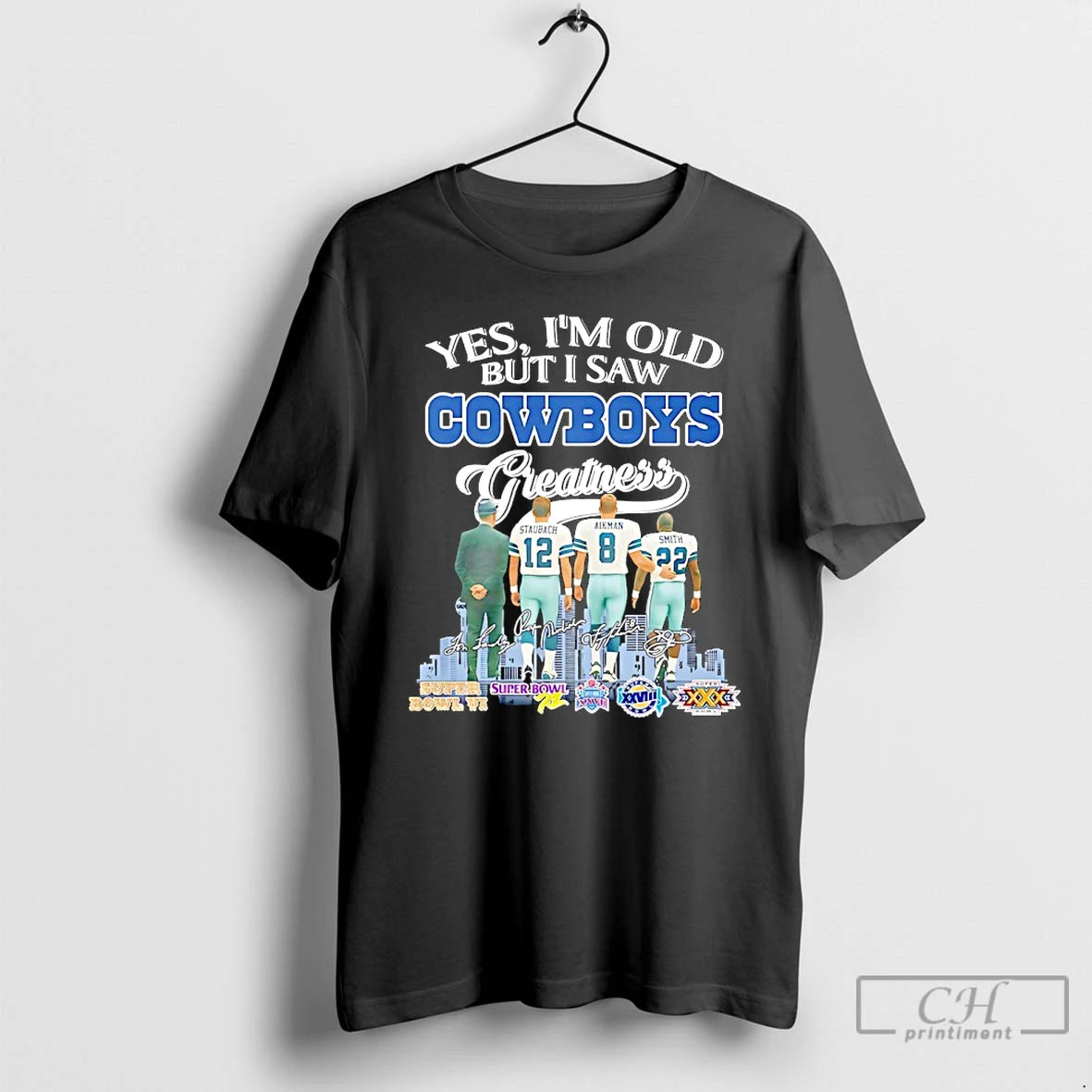 Classic Yes Im Old But I Saw Dallas Cowboys Greatness Signature T-Shirts, Hoodie, Sweatshirt | InkRitualCo.com
