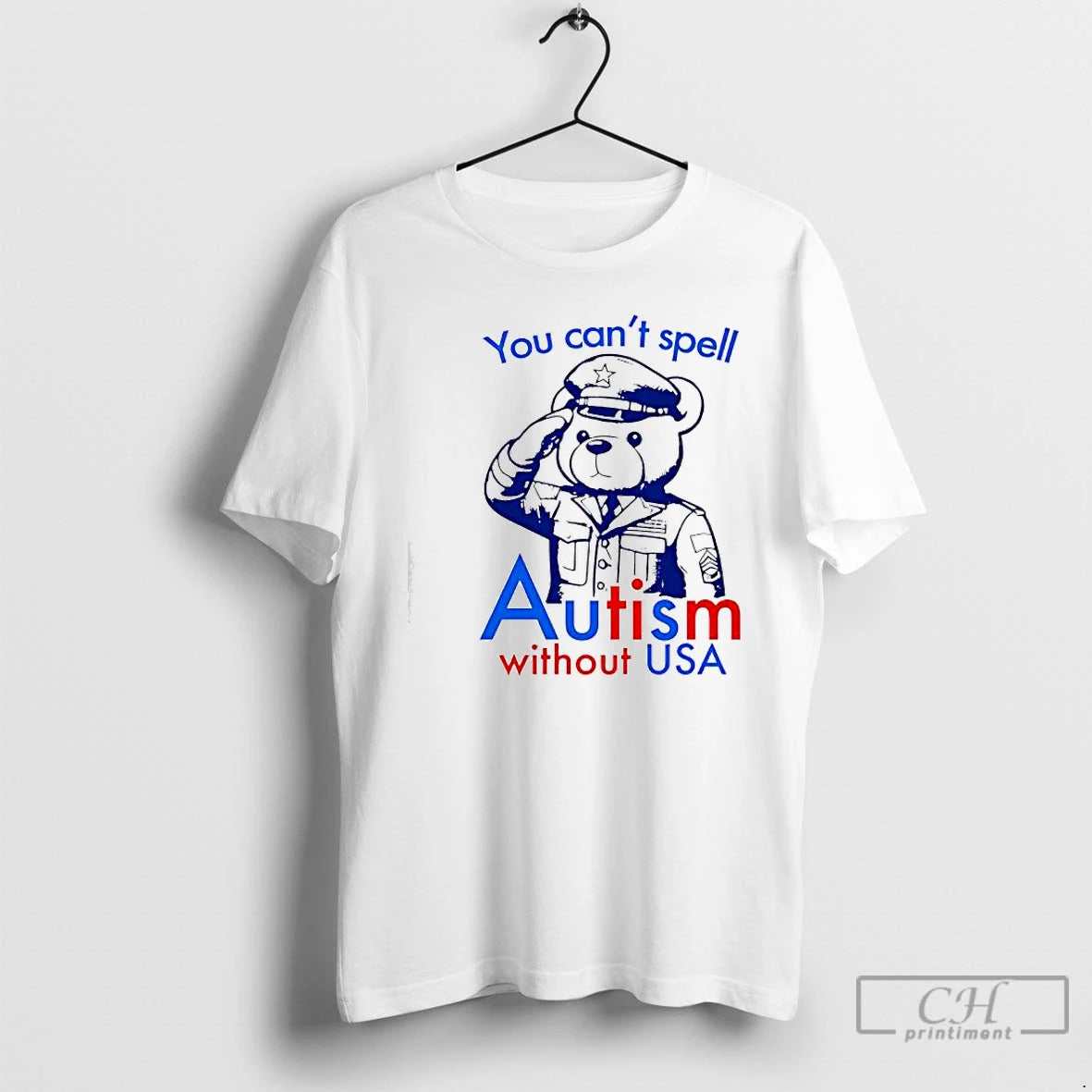 Classic You Cant Spell Autism Without Usa Bear T-Shirts, Hoodie, Sweatshirt | InkRitualCo.com