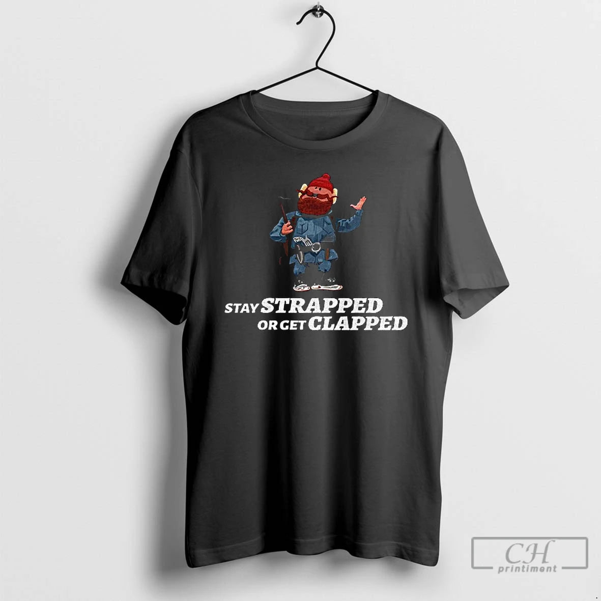 Classic Yukon Cornelius Stay Strapped Or Get Clapped T-Shirts, Hoodie, Sweatshirt | InkRitualCo.com