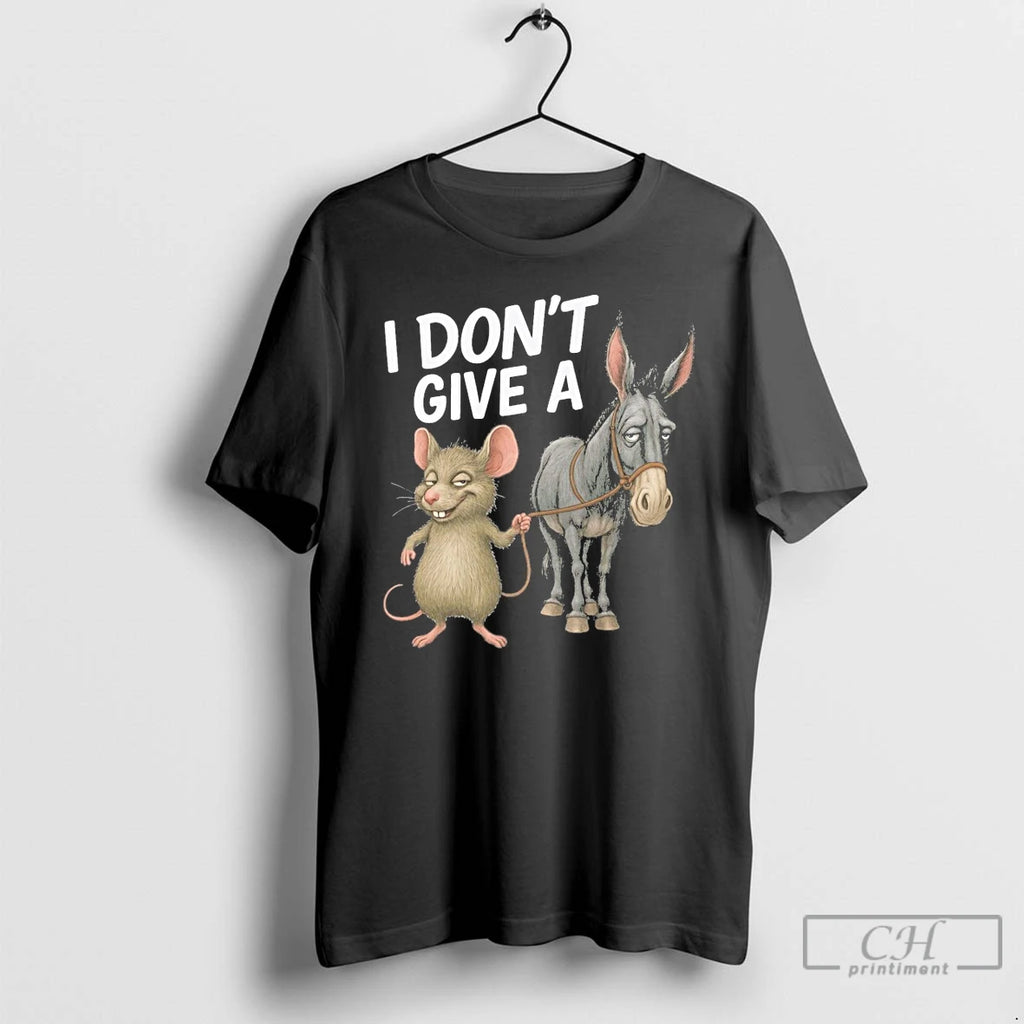Classic I Dont Give A Rats Ass Mouse Donkey Funny T Shirts Hoodie, Sweatshirt | InkRitualCo.com