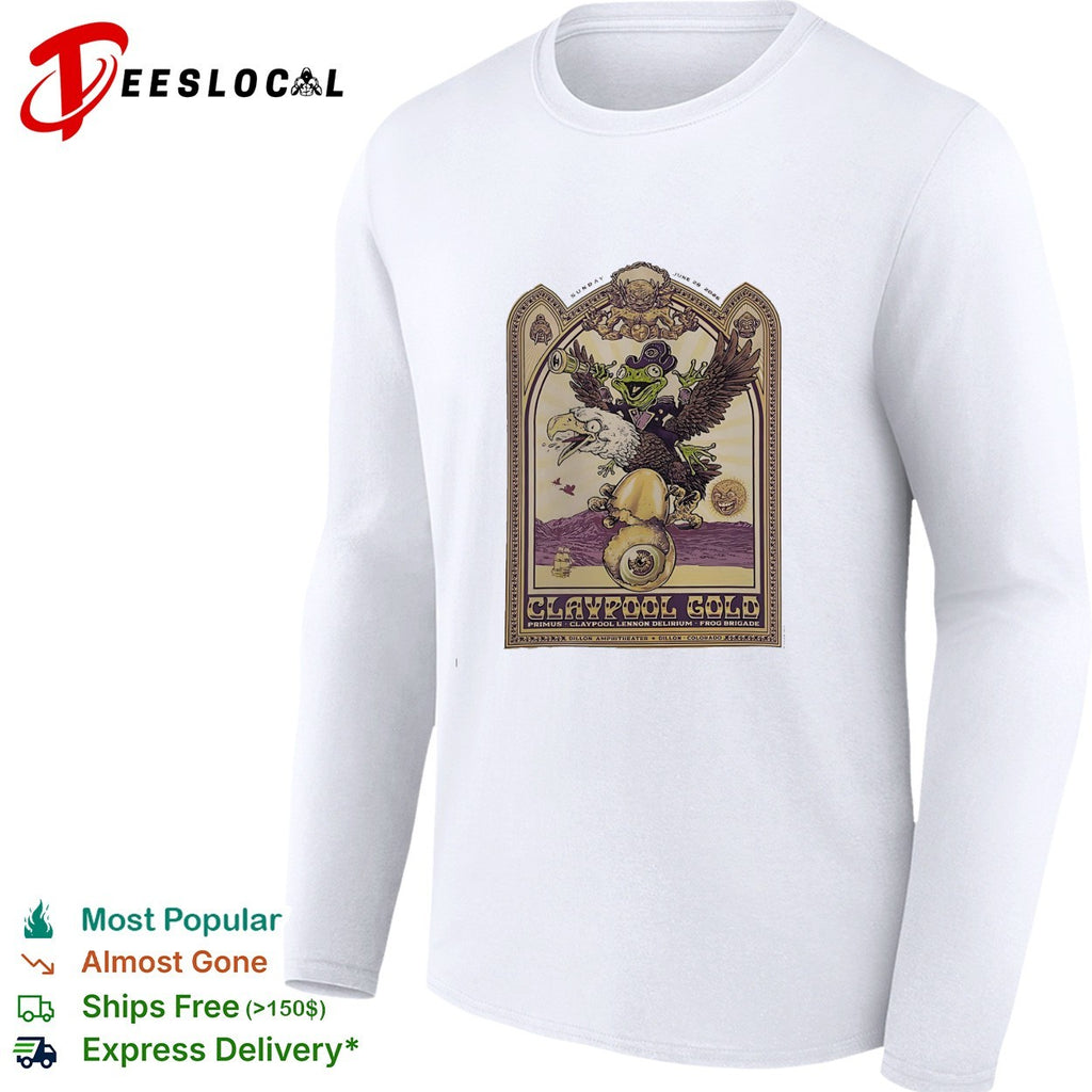 Claypool Gold Primus Claypool Lennon Delirium and Frog Brigade Dillon Colorado On June 28 2026 shirt