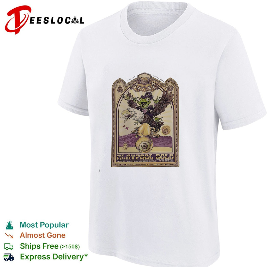Claypool Gold Primus Claypool Lennon Delirium and Frog Brigade Dillon Colorado On June 28 2026 shirt