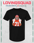 Clemson Tigers No 71 Football Player Middle Finger T-shirt