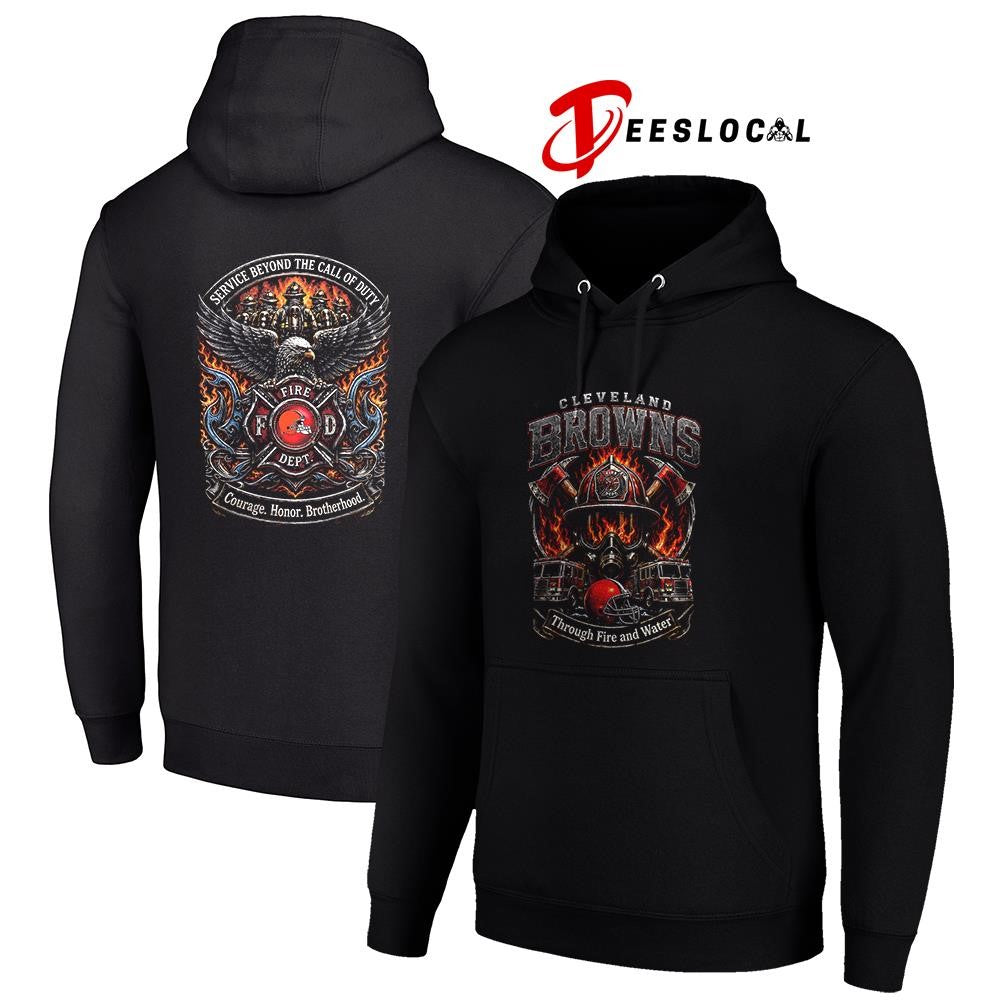 Cleveland Browns x through fire and water service beyond the call of duty shirt