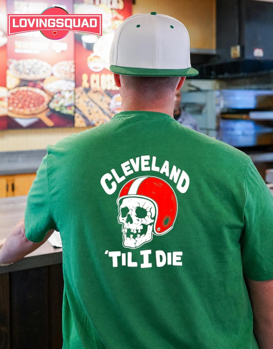 Cleveland Football ’til I Die Skull Helmet T-shirt