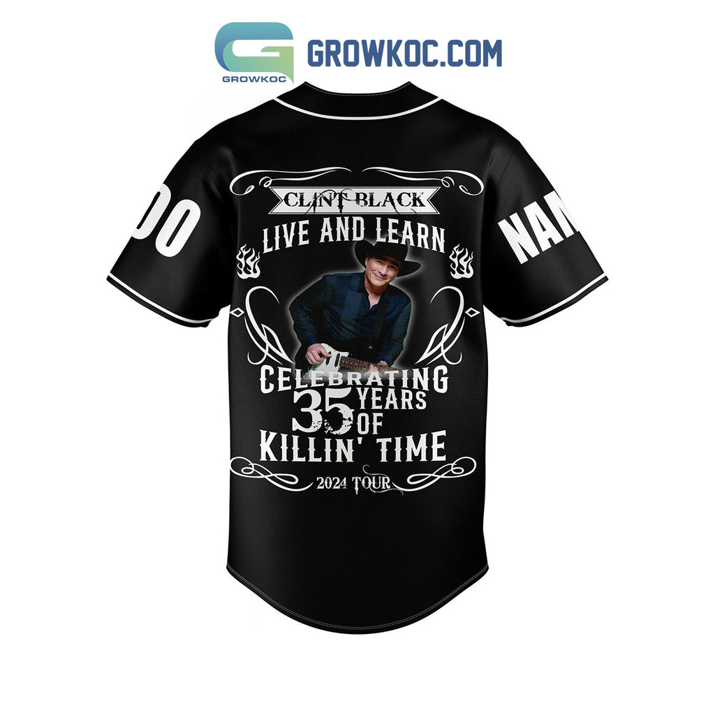 Clint Black Celebrating 35 Years Of Killn’ Time Personalized Baseball Jersey