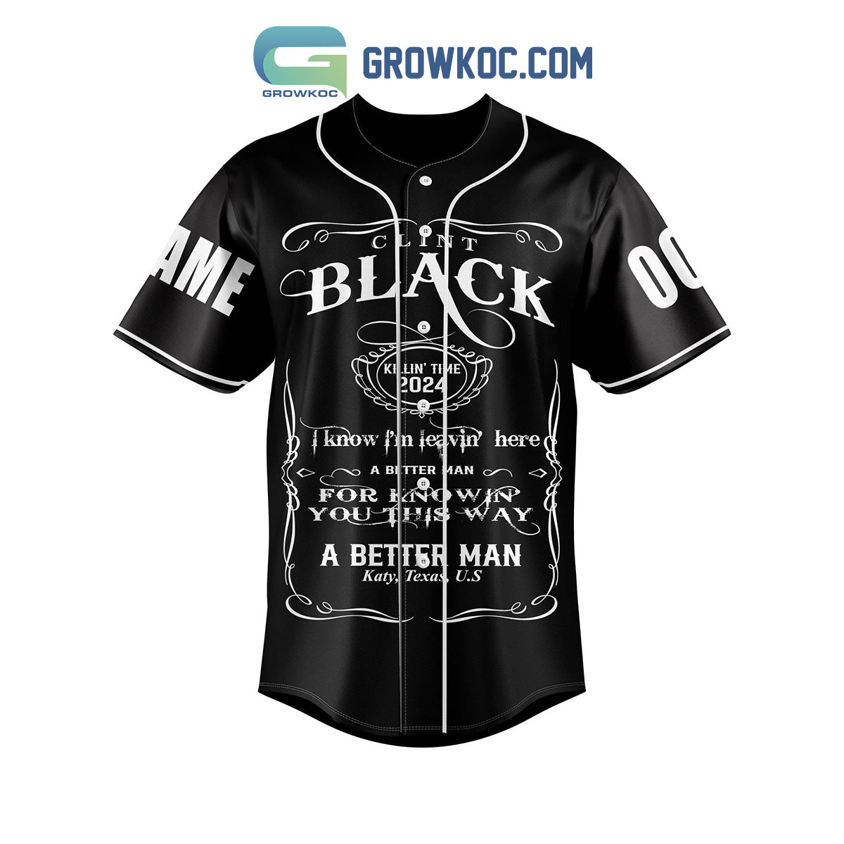 Clint Black Celebrating 35 Years Of Killn’ Time Personalized Baseball Jersey