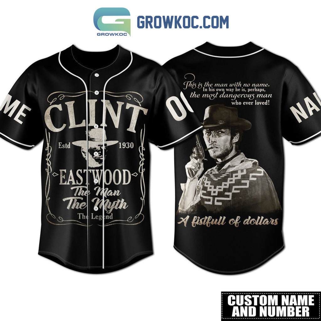 Clint Eastwood The Man The Myth The Legend Personalized Baseball Jersey